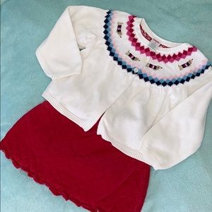 Gymboree girls 4t Dachshund sweater and skirt